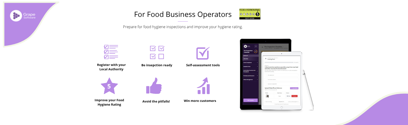Grape PREPARE™ digital food hygiene inspection-readiness checklist